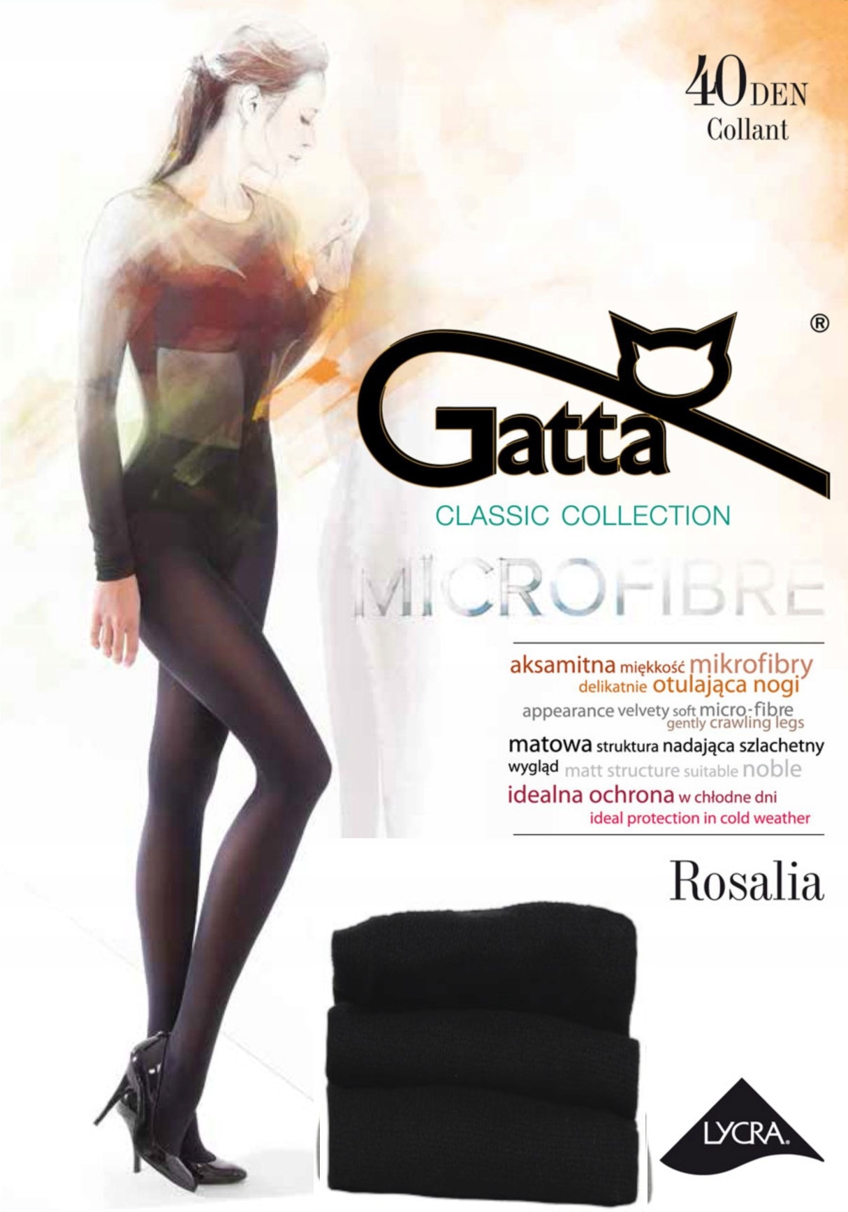 

Rajstopy Gatta Rosalia 40 den mikrofibra nero- 3