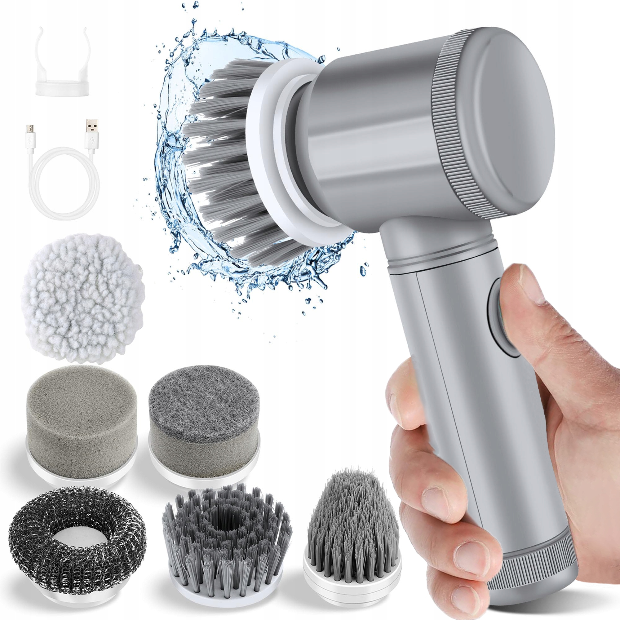 Levně Elektrický Čisticí Mopový Kartáč, Multifunkční, Bezdrátový, 6V1