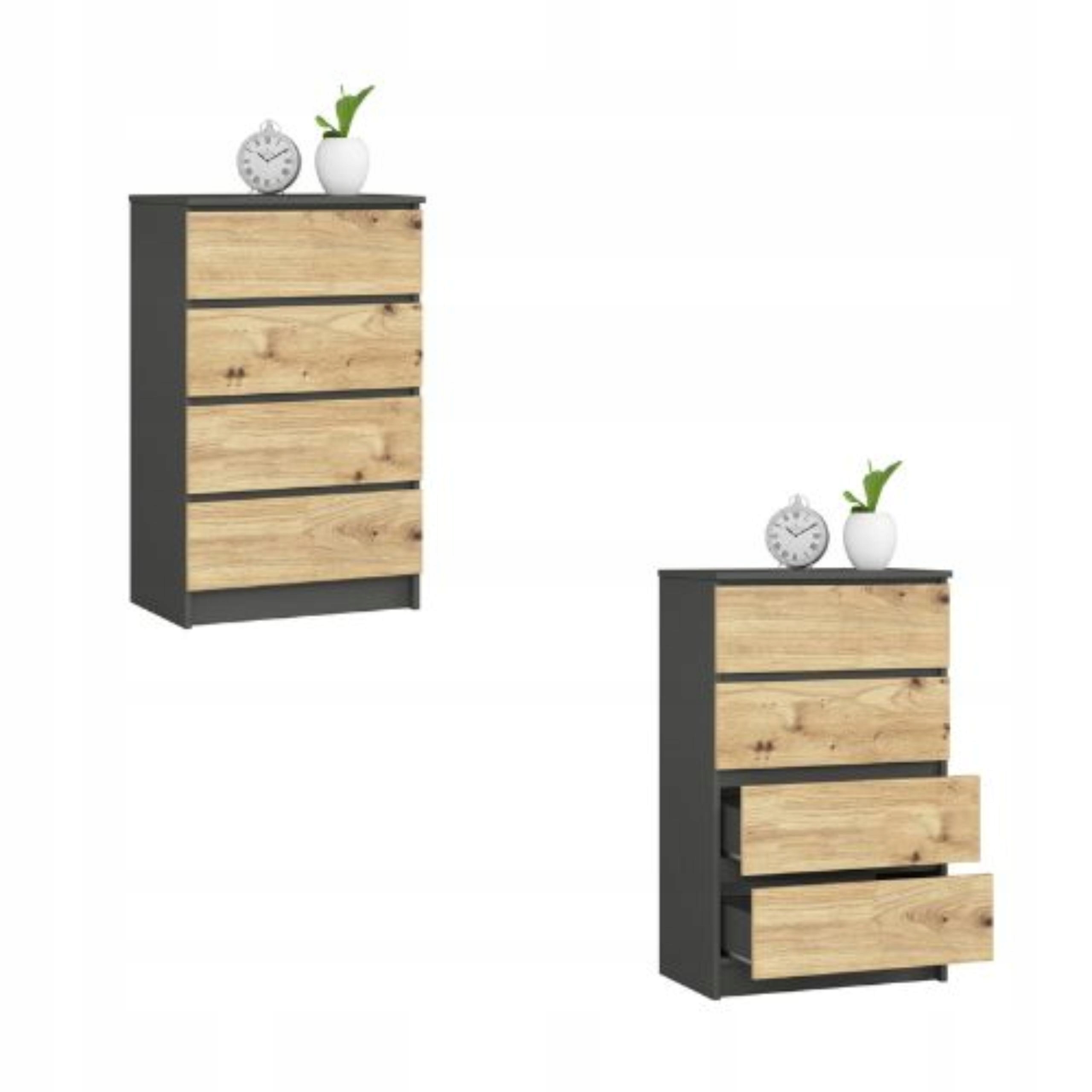 Komoda skříňka K60 4 zásuvky grafit artisan Akd