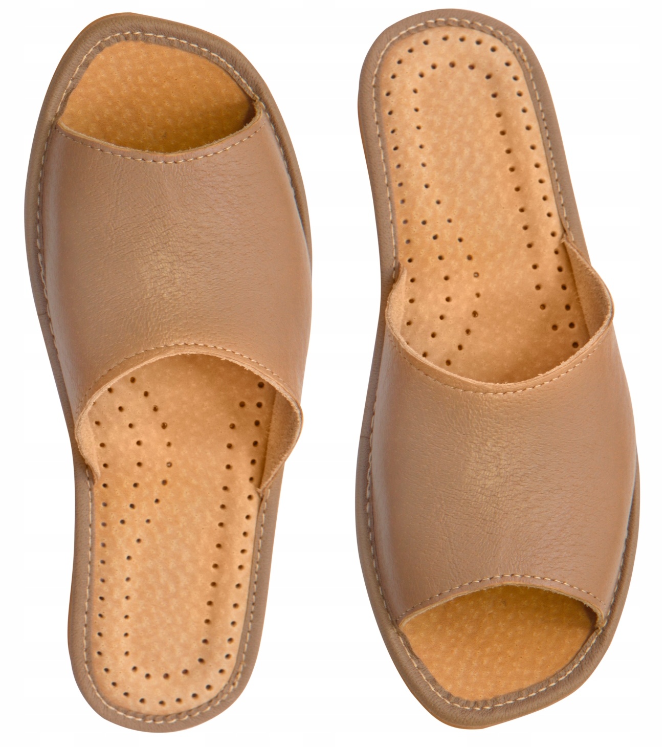 

Pantofle klapki damskie skórzane, kapcie, papcie