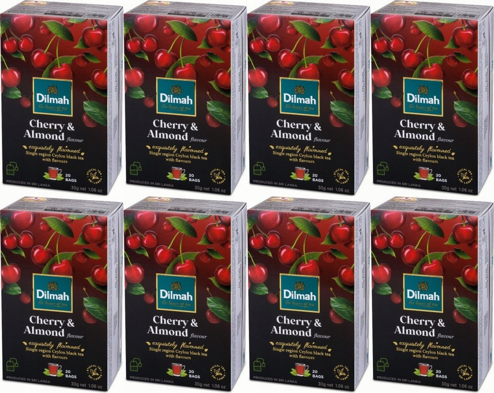 Dilmah Cherry i Almond EX20 herbata z zawieszką x8