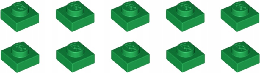

Lego Płytka 1x1 Zielony 302428 3024 10szt Nowa