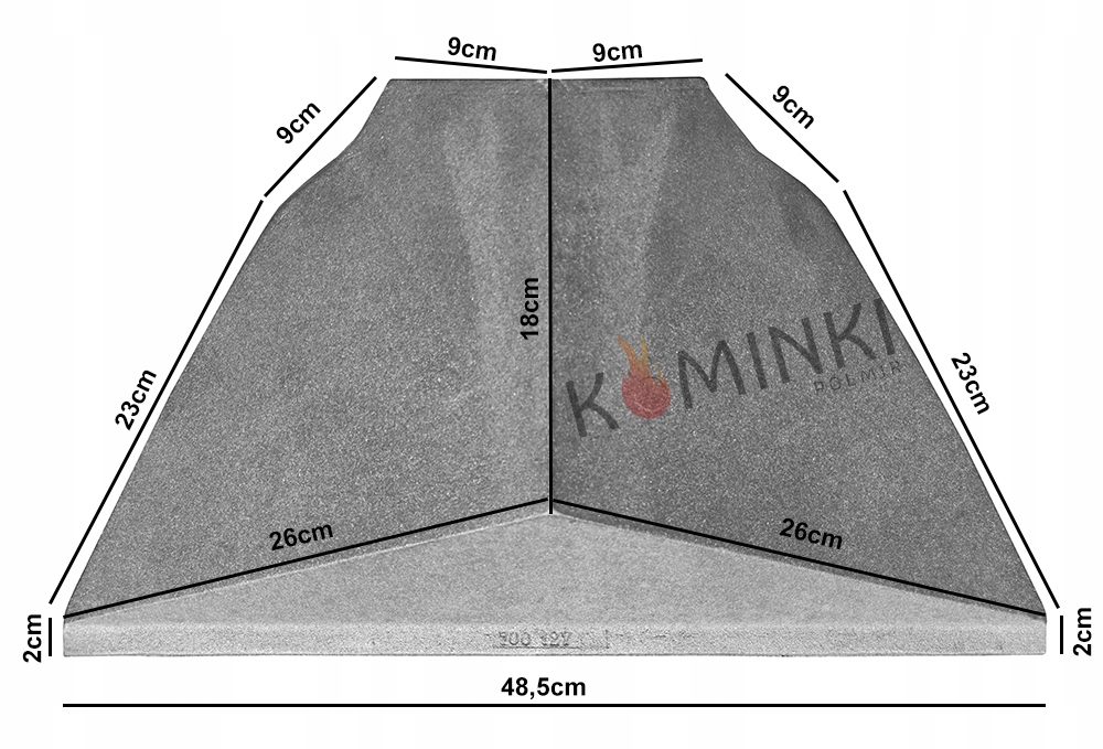 Deflektor wkładu kominka UNIFLAM INVICTA TYP 3B Marka Invicta