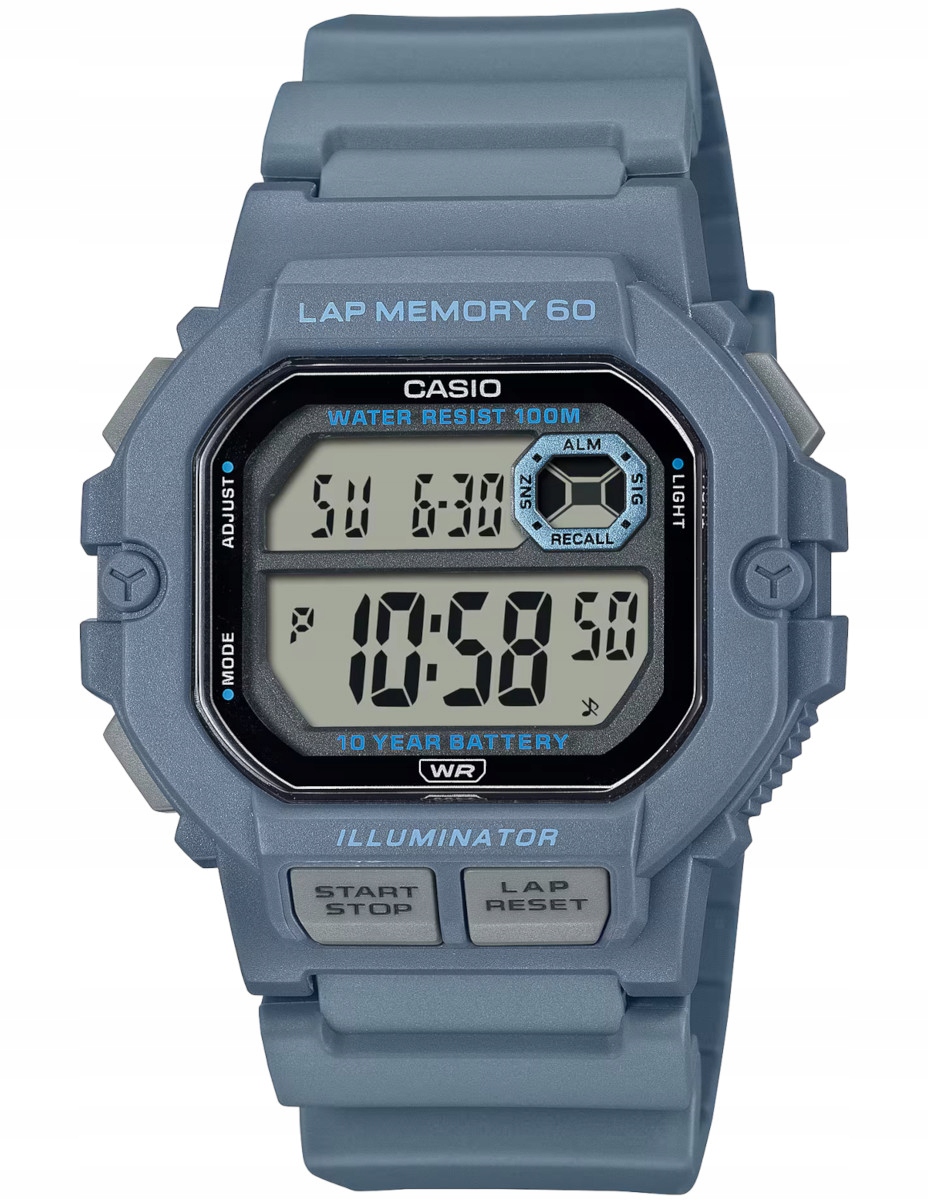 Sportovní hodinky na řemínku Casio WS-1400H digitální WR100M Gravírování bonus