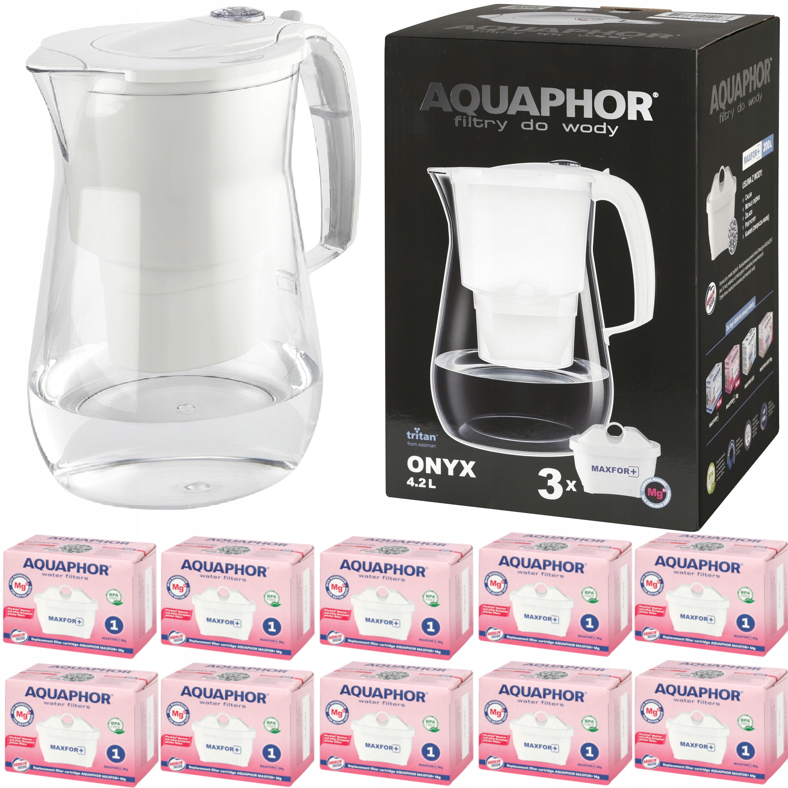 

Dzbanek filtrujący Aquaphor Onyx 4,2+ 10 Maxfor Mg