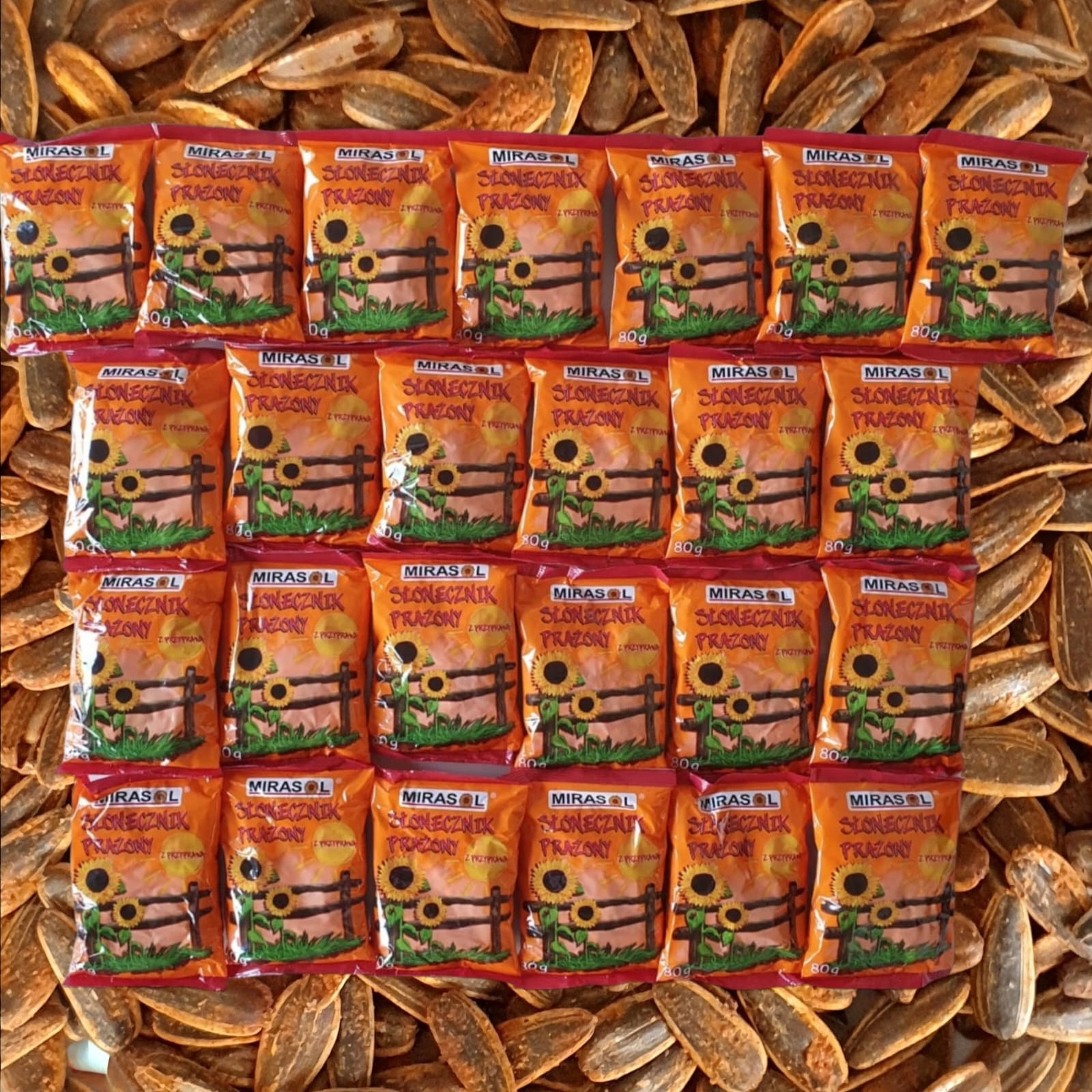 Słonecznik 80g Z Przyprawą Mirasol Duże Ziarno!!!!!