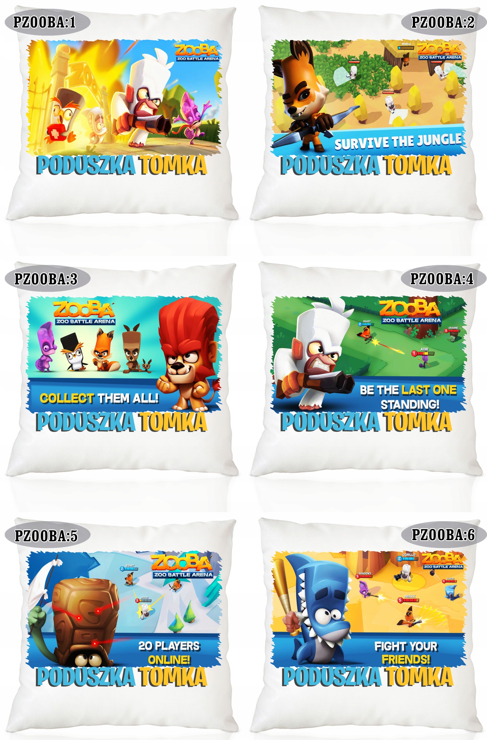 PODUSZKA ZOOBA + IMIĘ DZIECKA PREZENT Kod producenta ZOOBA