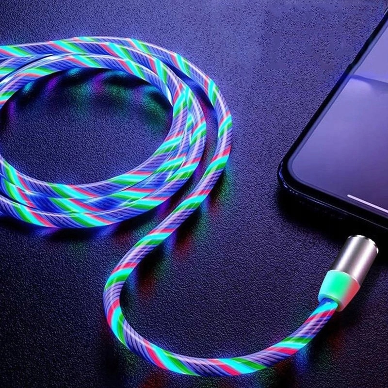 KABEL MAGNETYCZNY 2M MICRO TYP-C IPHONE ŚWIECĄCY Kod producenta AM67-2M-3in1-Multi