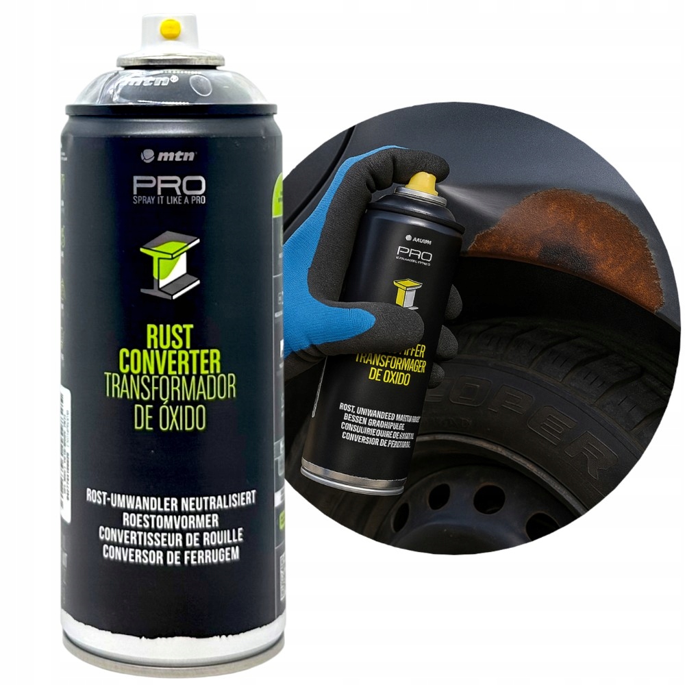 Pro Samochodowy Neutralizator konwerter Rdzy Spray 400ML Zatrzymuje rdzę