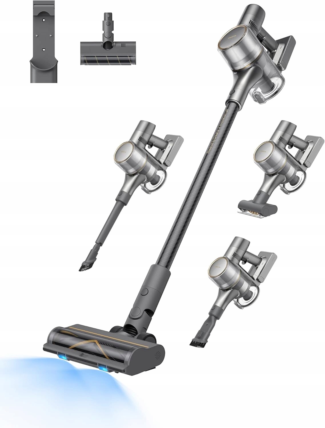 Vertikálny vysávač Dreame R20 strieborný/sivý Led