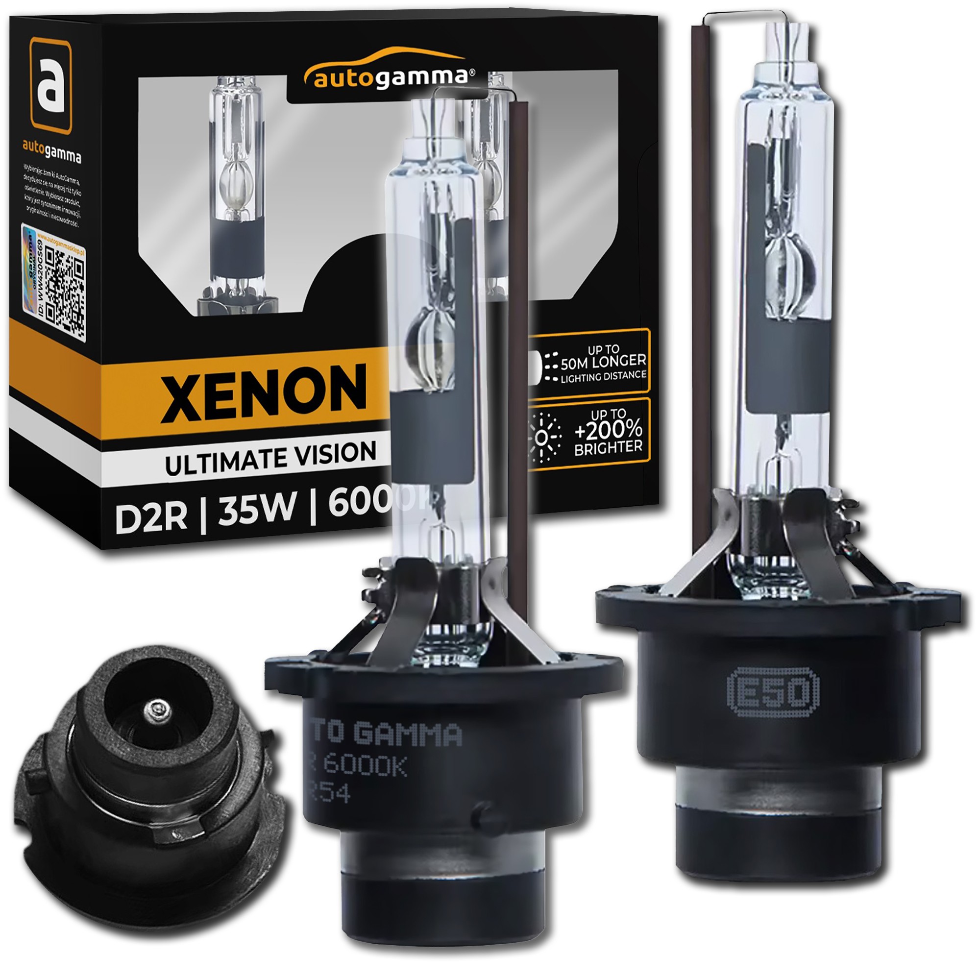 Żarniki Xenon Ksenon D2R 35W 6000K Homologacja Premium +100% Komplet