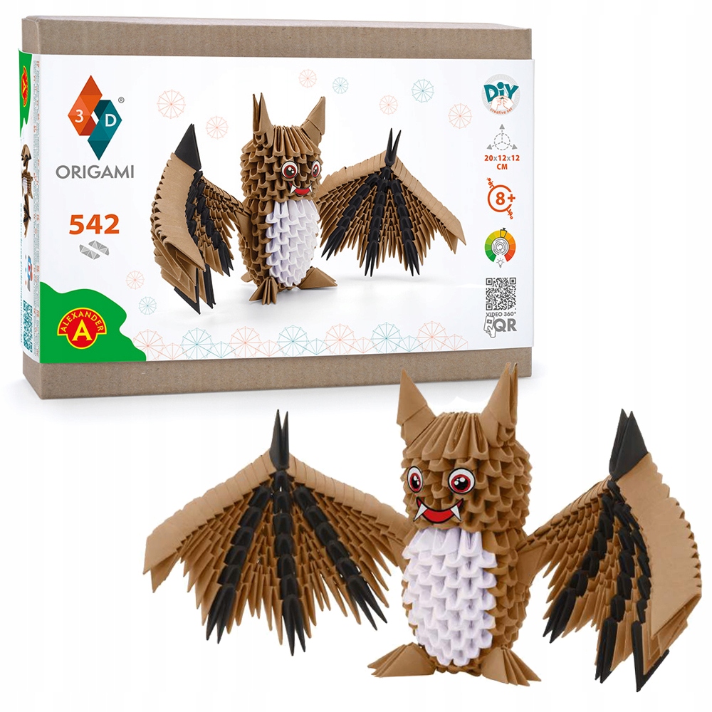 ORIGAMI 3D - Alexander - NIETOPERZ / BAT - 542 el.