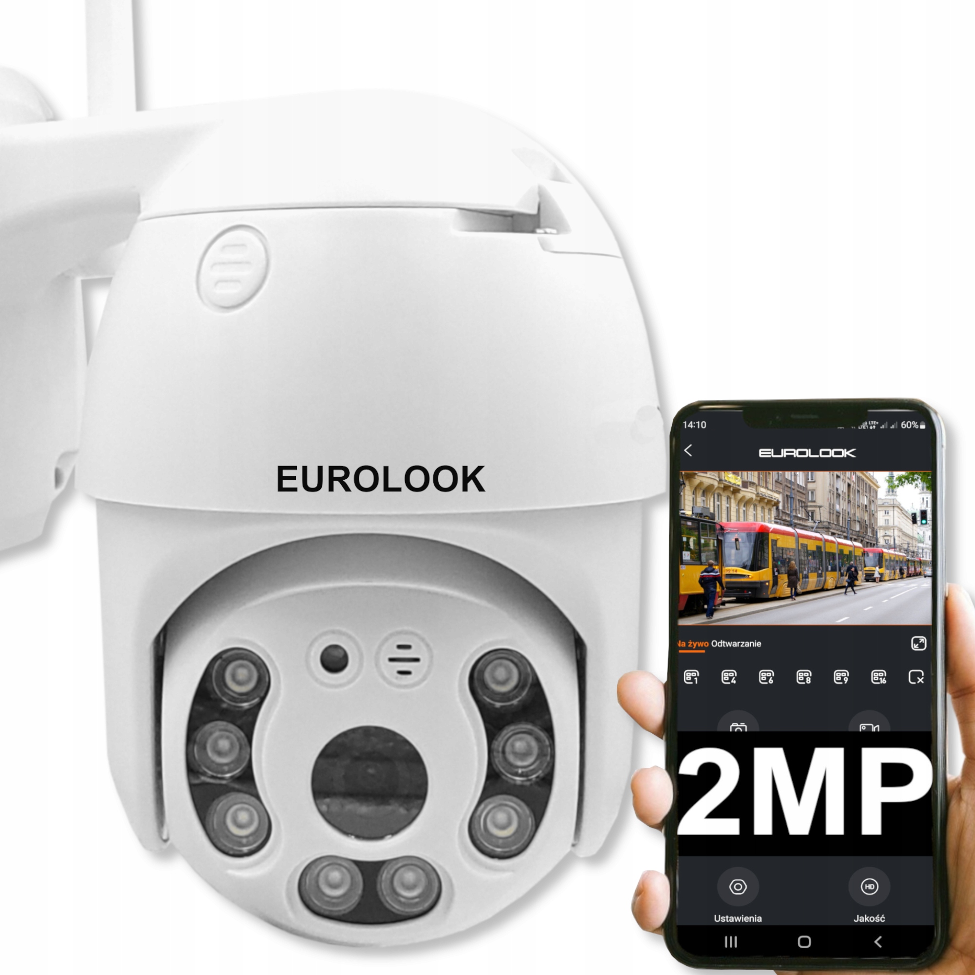 

Kamera Zewnętrzna WiFi 4xZOOM 2Mpx Śledzenie 360°