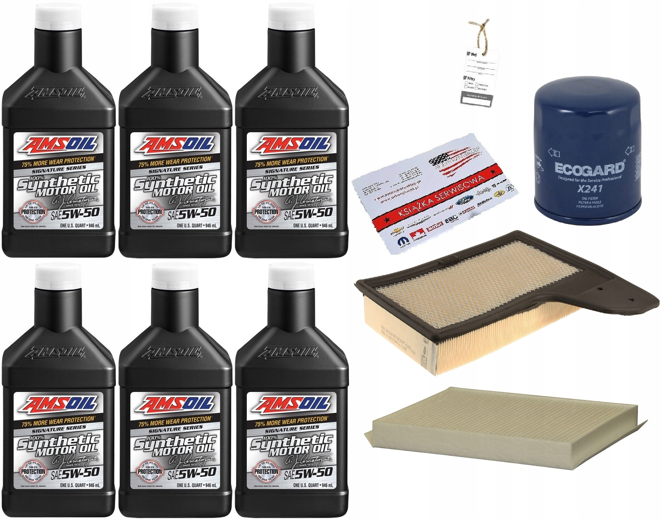 AMSOIL 5W50 5,7L + FILTRY MUSTANG 2,3 2021-