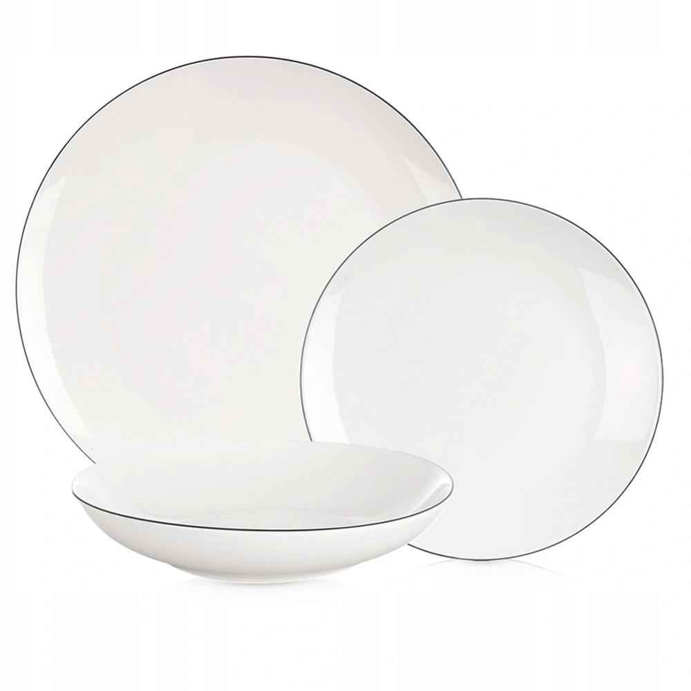 Súprava na obedový servis, porcelánová biela Decora 18 ks