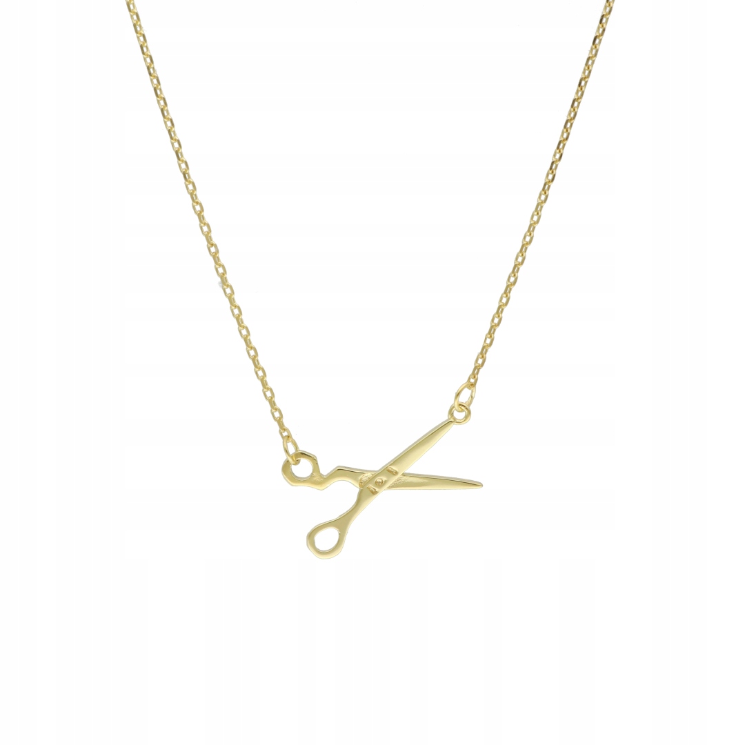Náhrdelník celebrity nůžky stříbro pozlacené