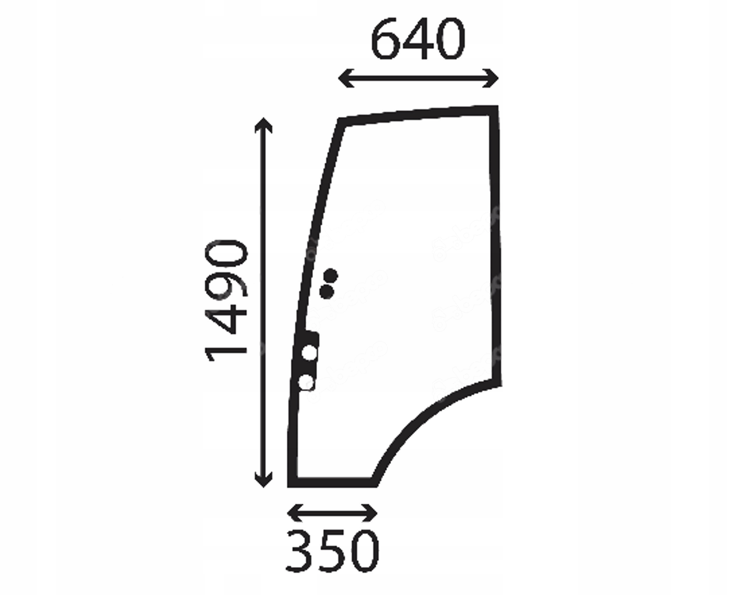 sklo Komatsu dveře levé 312605731 s potiskem