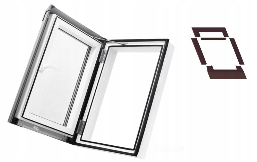 Ciepły wyłaz dachowy Skylight Loft 78x98 cm 2 szyby Prawy kołnierz