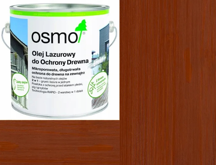 Osmo Olej Lazurowy Lazura Olejna do ochrony drewna 0,75 l 703 Mahoń