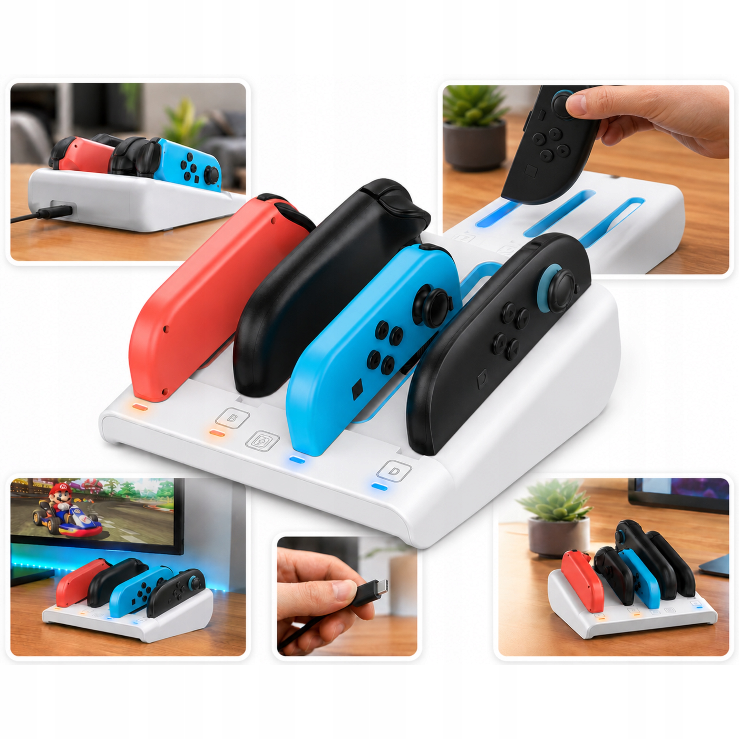 Stacja Dokująca Ładowark Do Nintendo Switch 2 8w1 OLED USB-C Magnetyczna