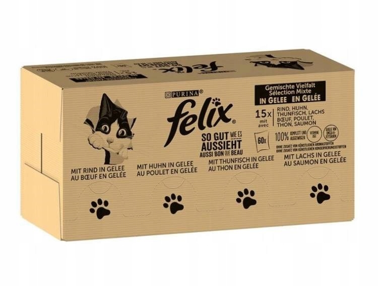 Levně Purina Felix mix chutí – mokré krmivo pro kočky – 120 x 85 g