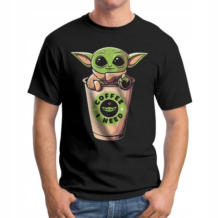 

Koszulka T-Shirt Yoda Coffee Kawa Dla Niego XL