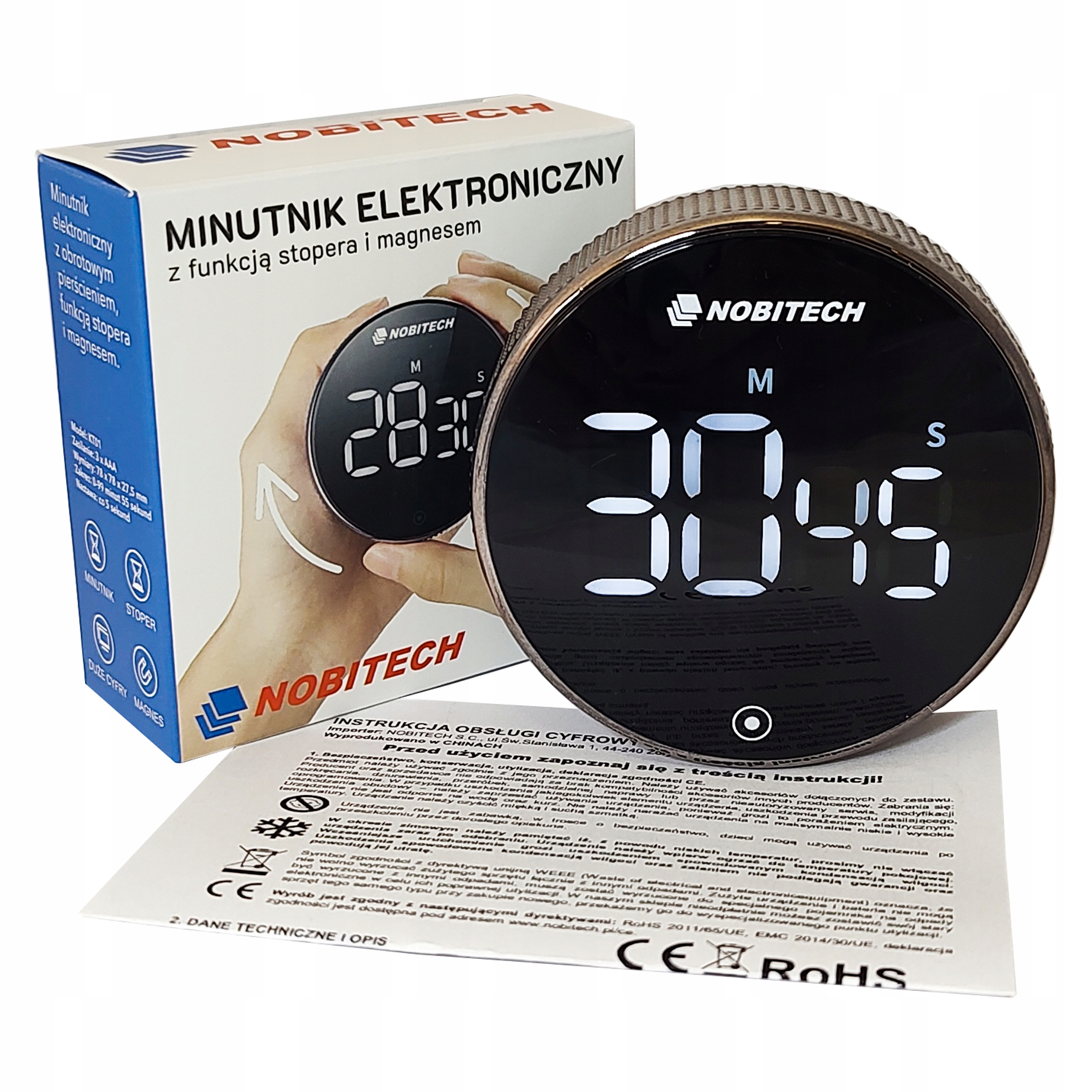 MINUTNIK KUCHENNY CZASOMIERZ STOPER ELEKTRONICZNY Stan opakowania oryginalne