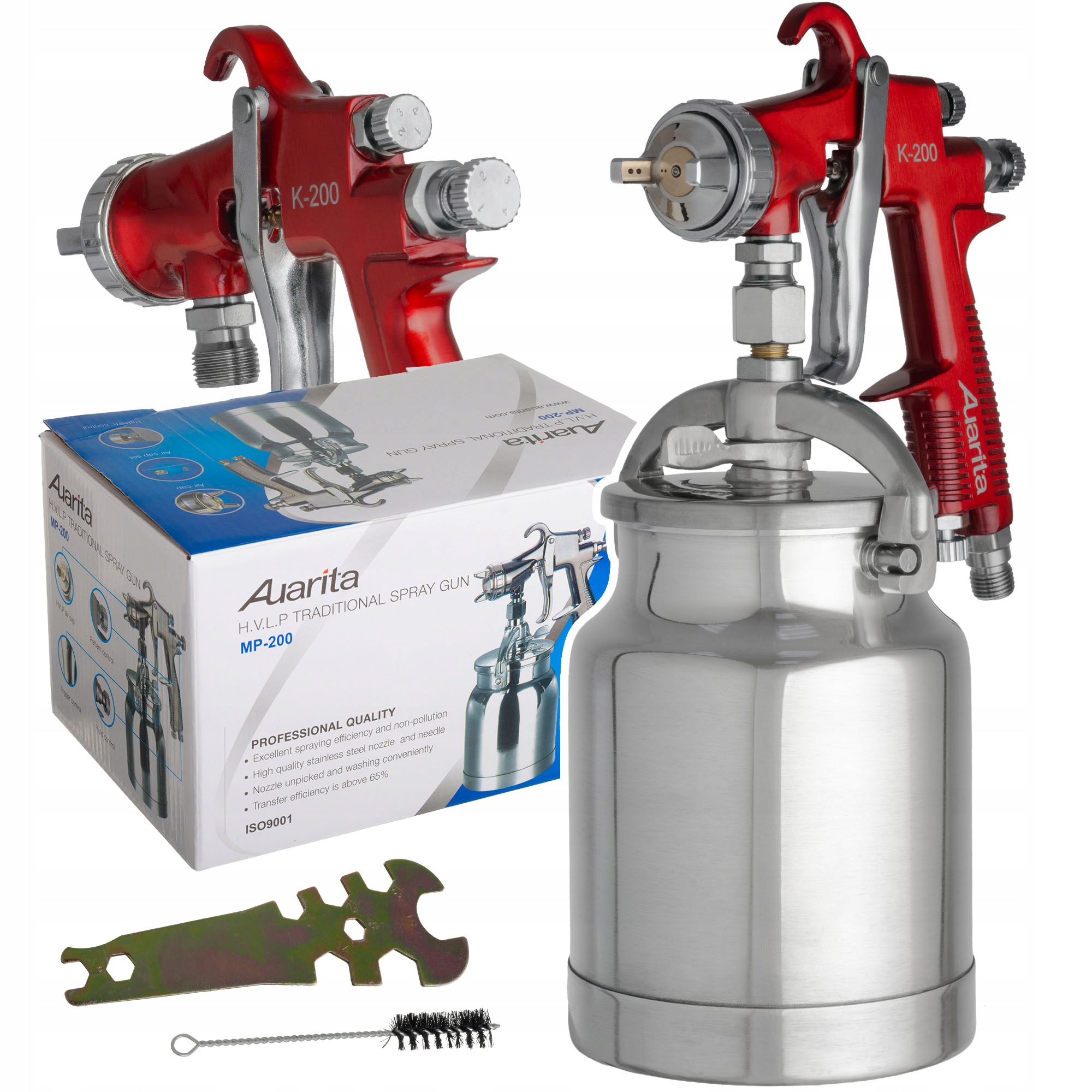 Lakovací pistole malířská Auarita K200 1,4 mm Lvmp Dolní nádrž 1000 ml