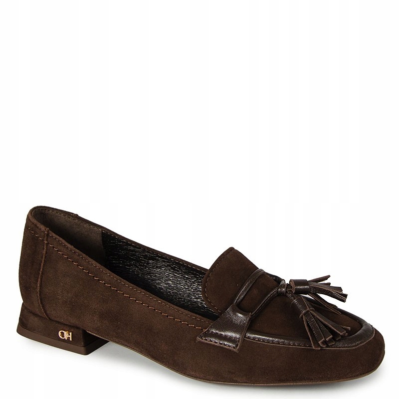 Chebello 4989 Hnědé Kožené Mokasíny S Ozdobou 40