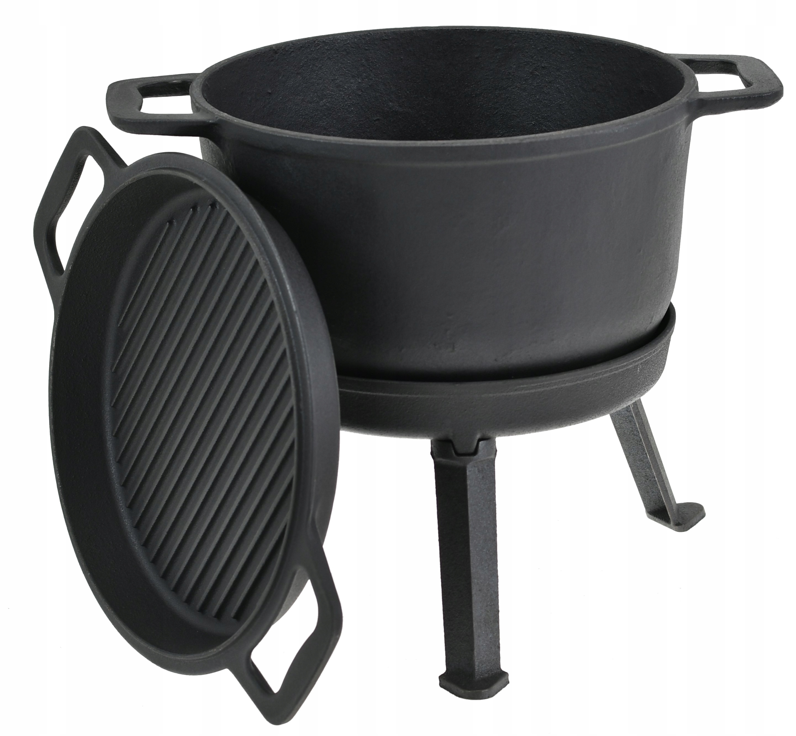 KOCIOŁEK 10 L Myśliwski 3w1 PATELNIA Grill GARNEK Producent Rossner