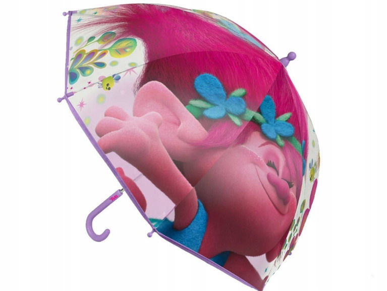 

Trolls Parasolka Transparentna Pcv 45cm Poppy