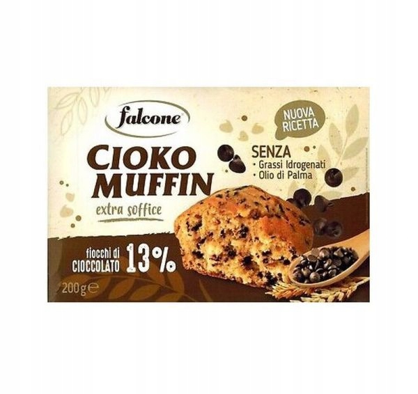 Levně 5 x Bábovky s kousky čokolády Muffin Cioko 200 g Falcone