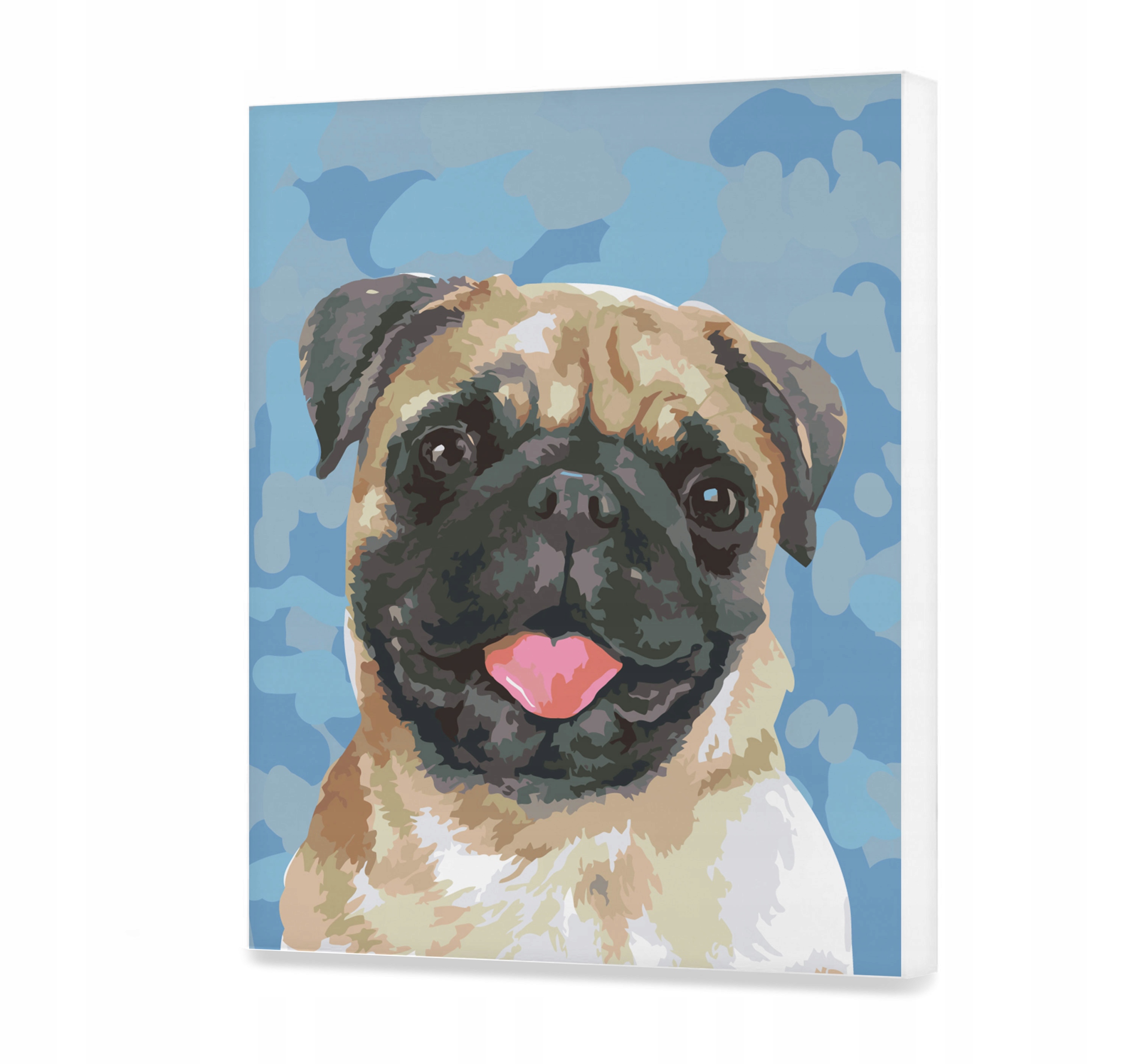 Obraz na malování Šťastný mops 50x60 Na rámu