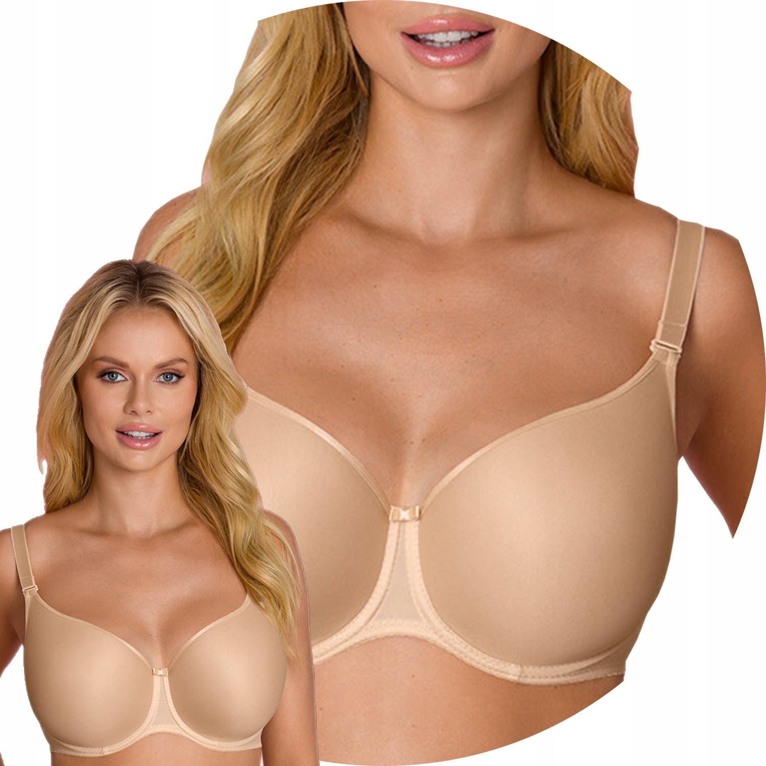 Vena VB-220 beżowy 75F Biustonosz usztywniany