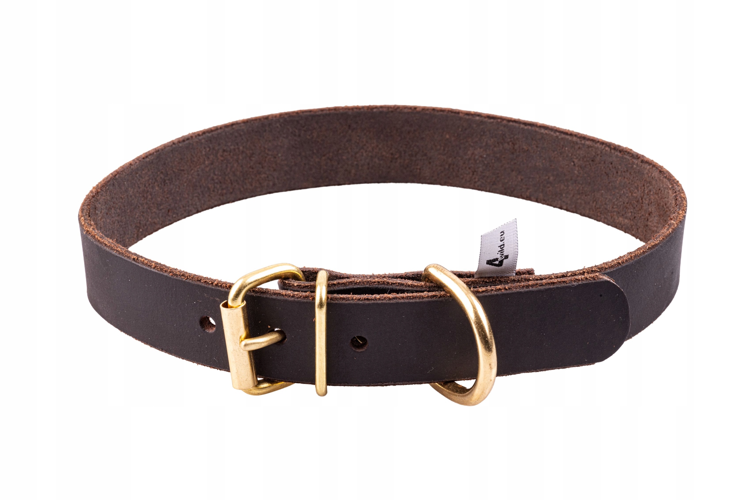 Levně Kožený obojek 48–52 cm 25 mm, ručně vyrobený z Polska