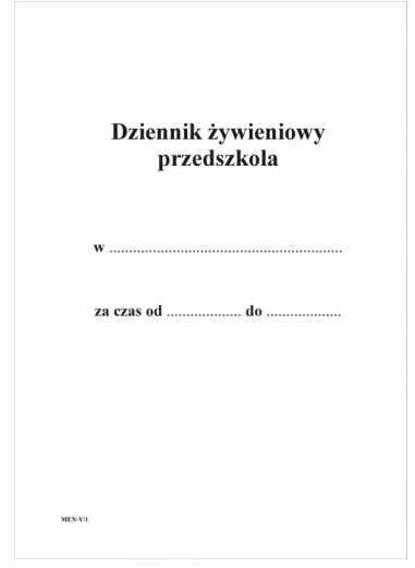 

Dziennik żywieniowy przedszkola