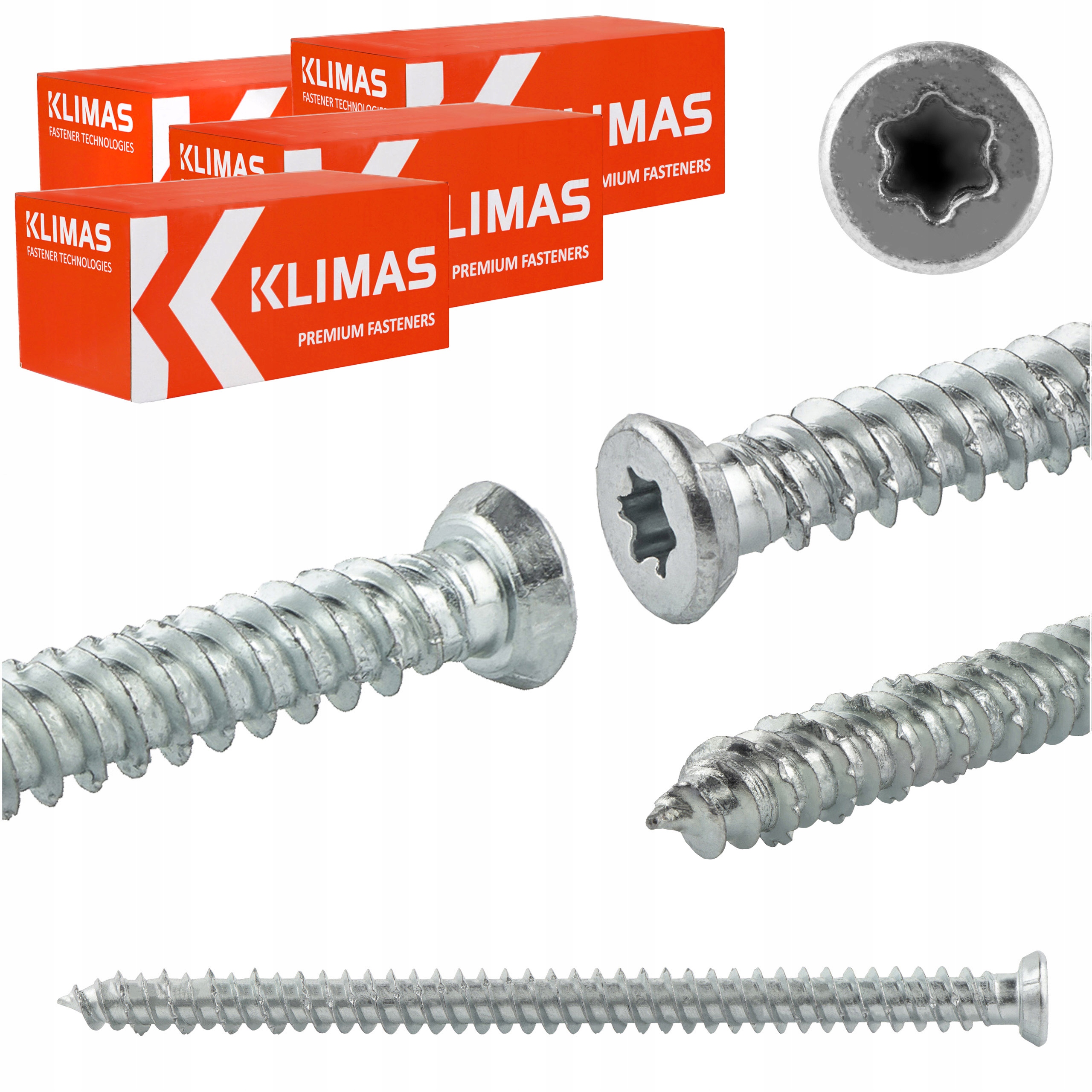 Zárubňové skrutky 7,5x102 mm 400 ks valcové Torx Klimas Whow
