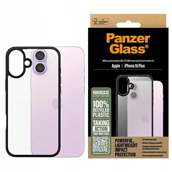 Pouzdro Pro Iphone 16 Plus 6.7" Panzerglass Hardcase Černé