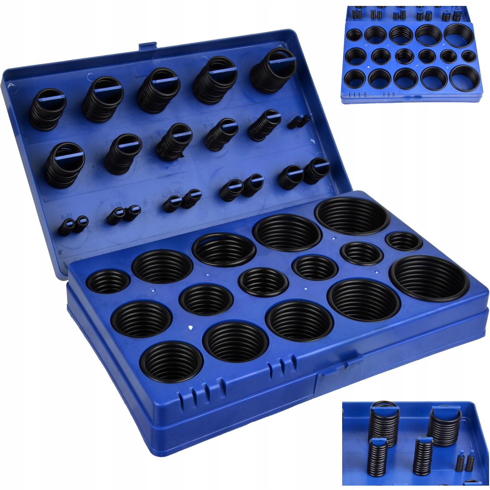 ZESTAW ORINGÓW USZCZELEK GUMOWYCH 419 SZT. ORINGI ORING KOMPLET ETUI GEKO