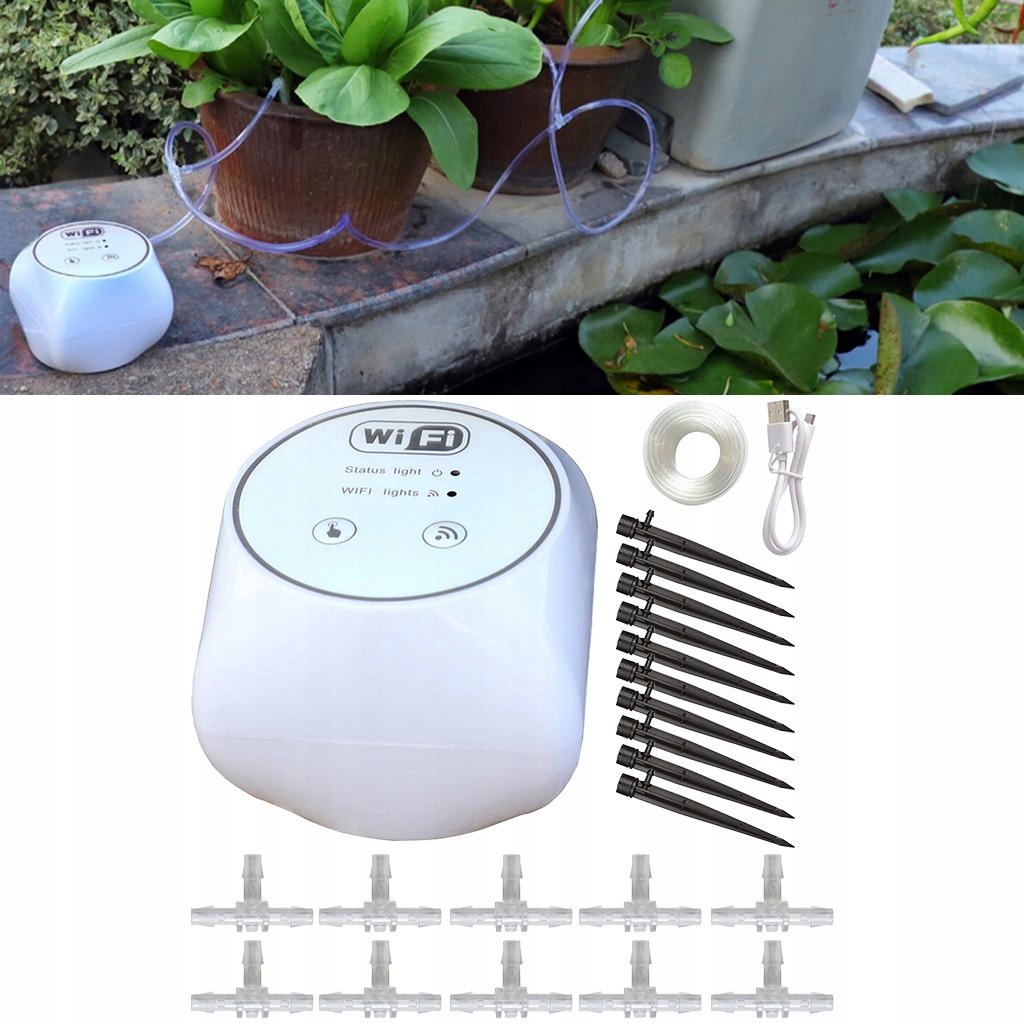 Zestaw do automatycznego nawadniania kroplowego WiFi 10 doniczek do Długość (cm) 20