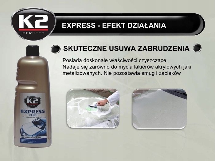 K2 EXPRESS PLUS SZAMPON Z WOSKIEM DO MYCIA AUTA SAMOCHODU 5000ml 5L 5l Pojemność opakowania 5000 ml