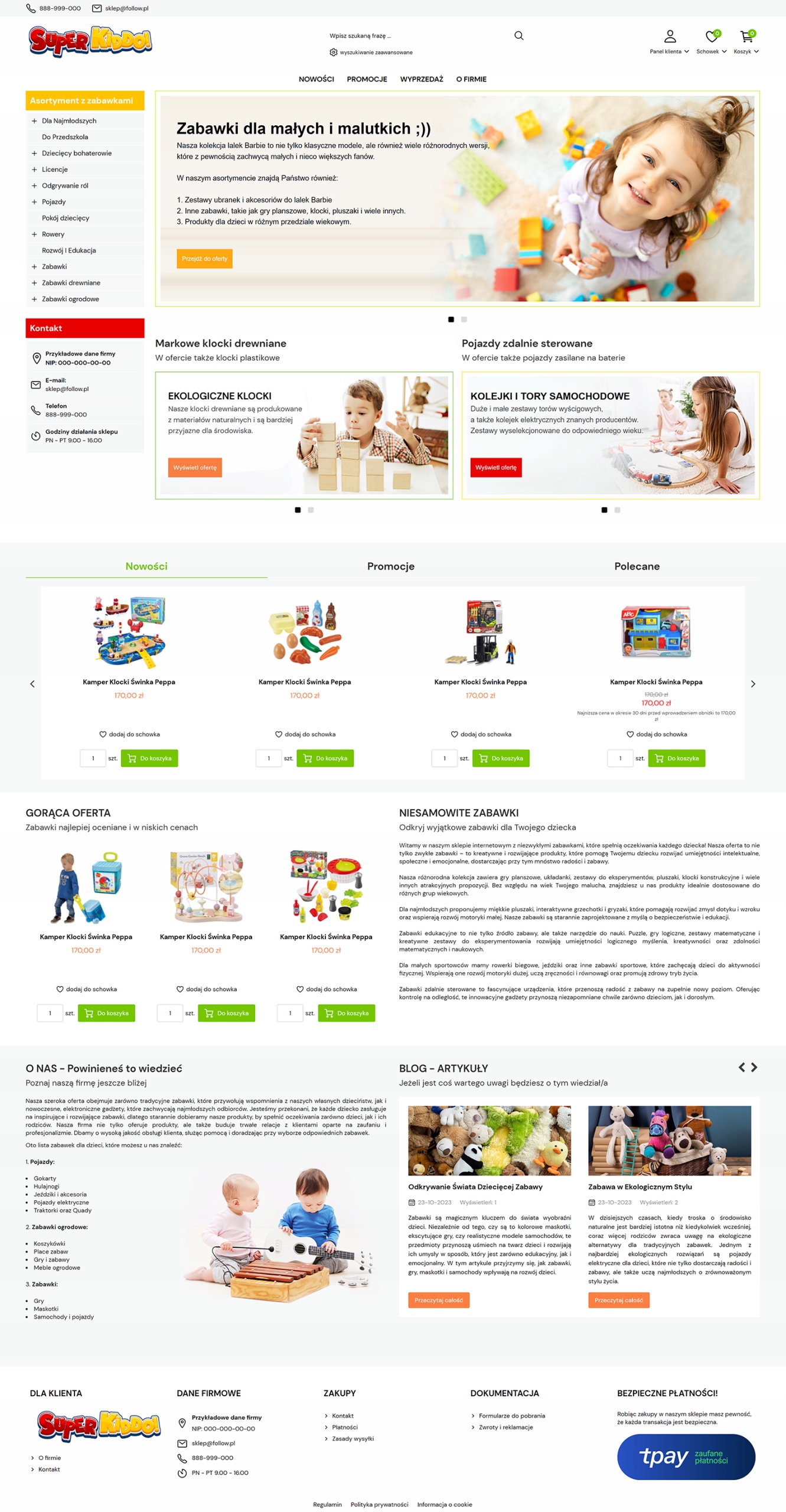 Gotowy Sklep Internetowy Premium Zabawki Serwer Domena leker dropshipping Nazwa Gotowy Sklep Internetowy Premium - 03. Zabawki