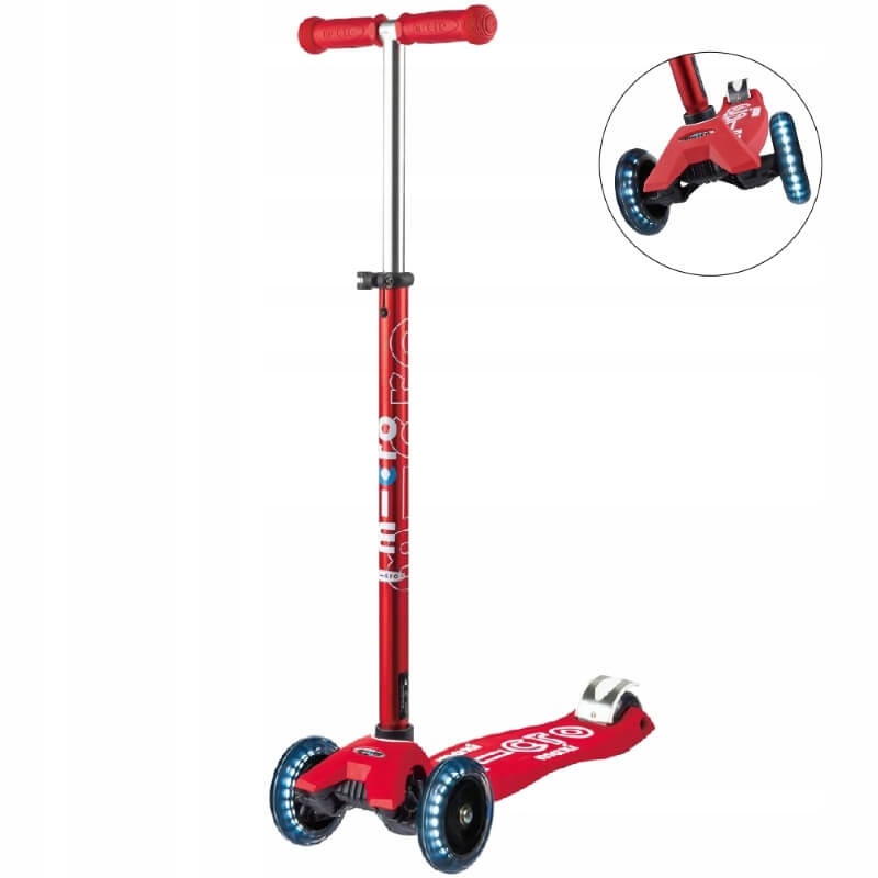 HULAJNOGA MAXI MICRO DELUXE LED CZERWONA Rodzaj trójkołowa
