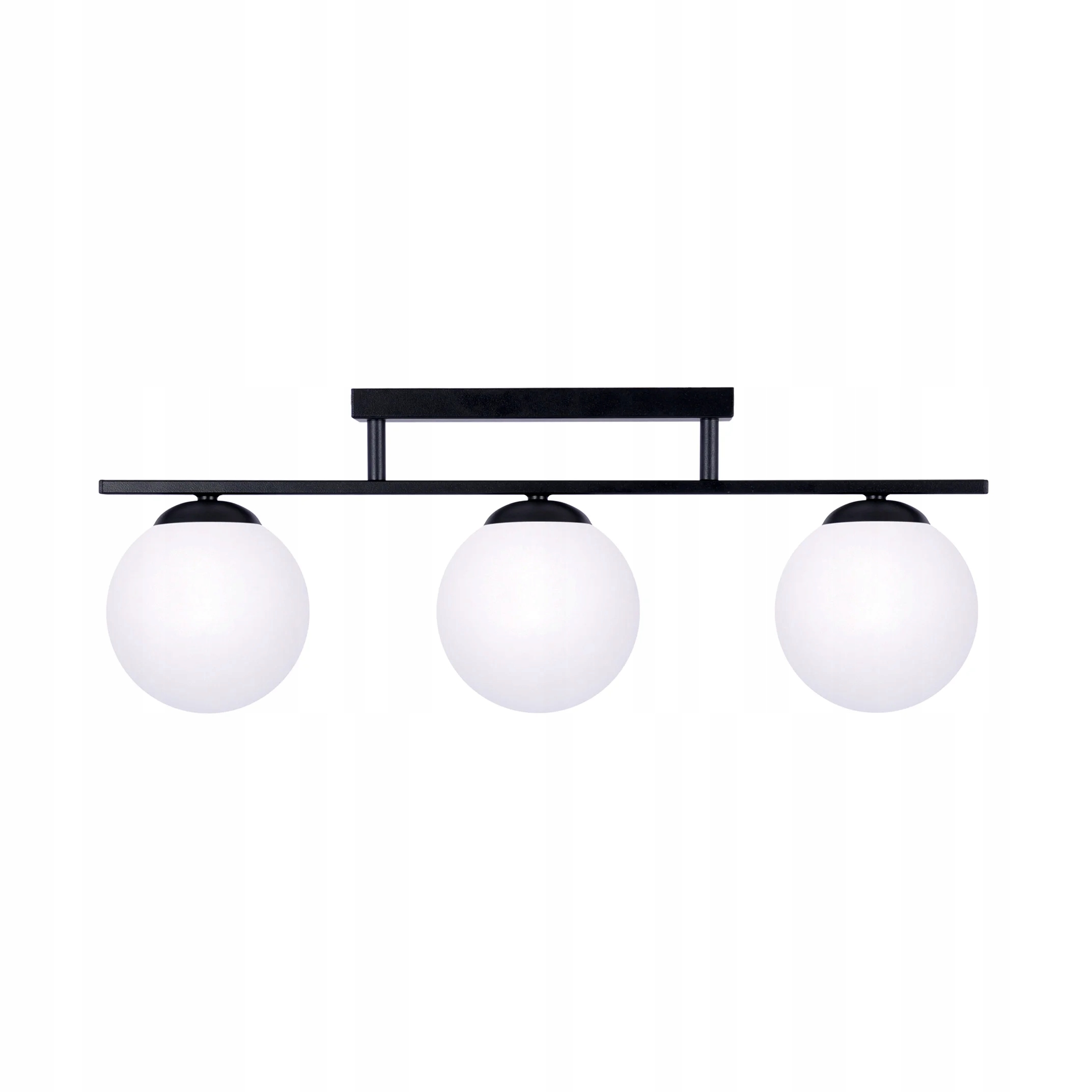 Zuma Line Stropná lampa Globe 3xE14 čierna s bielymi guľami