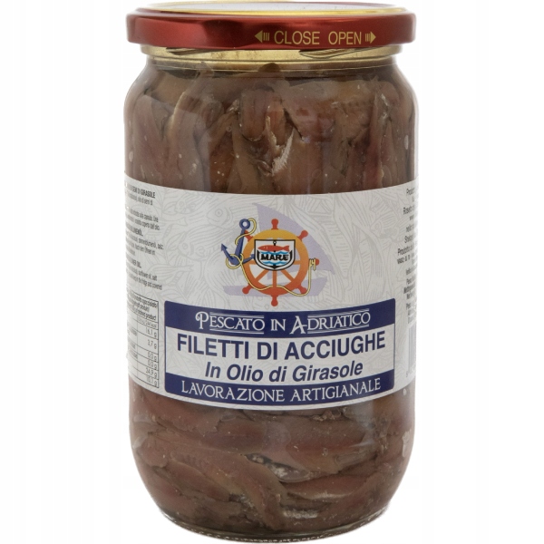 Levně Anchois v slunečnicovém oleji 720 g Mare