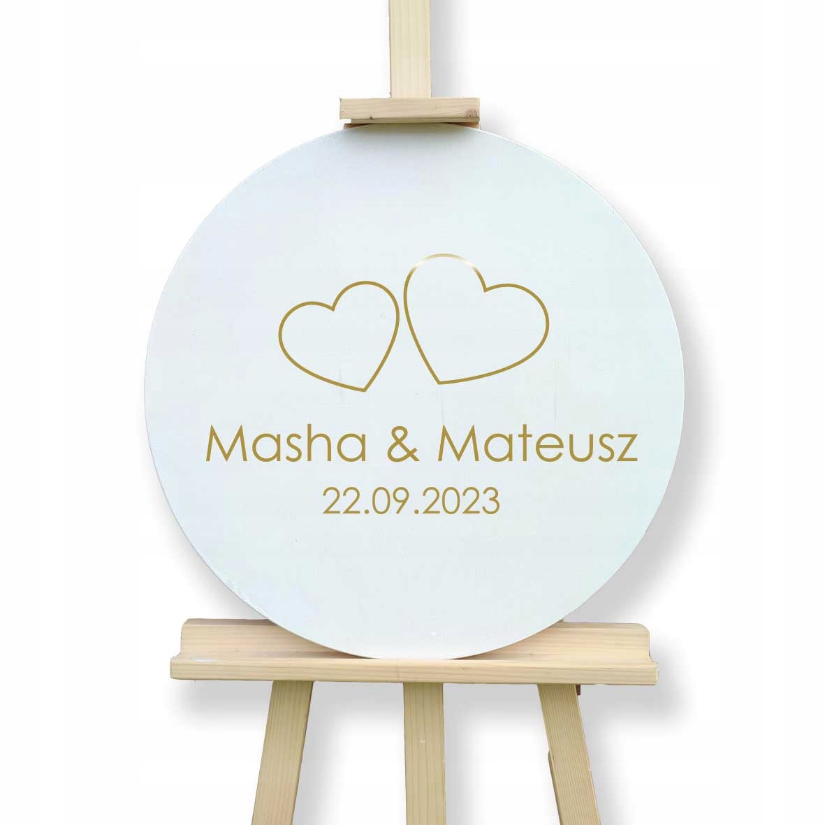 Tablica Powitalna na ślub i wesele, Tablica dekoracyjna z imionami i datą