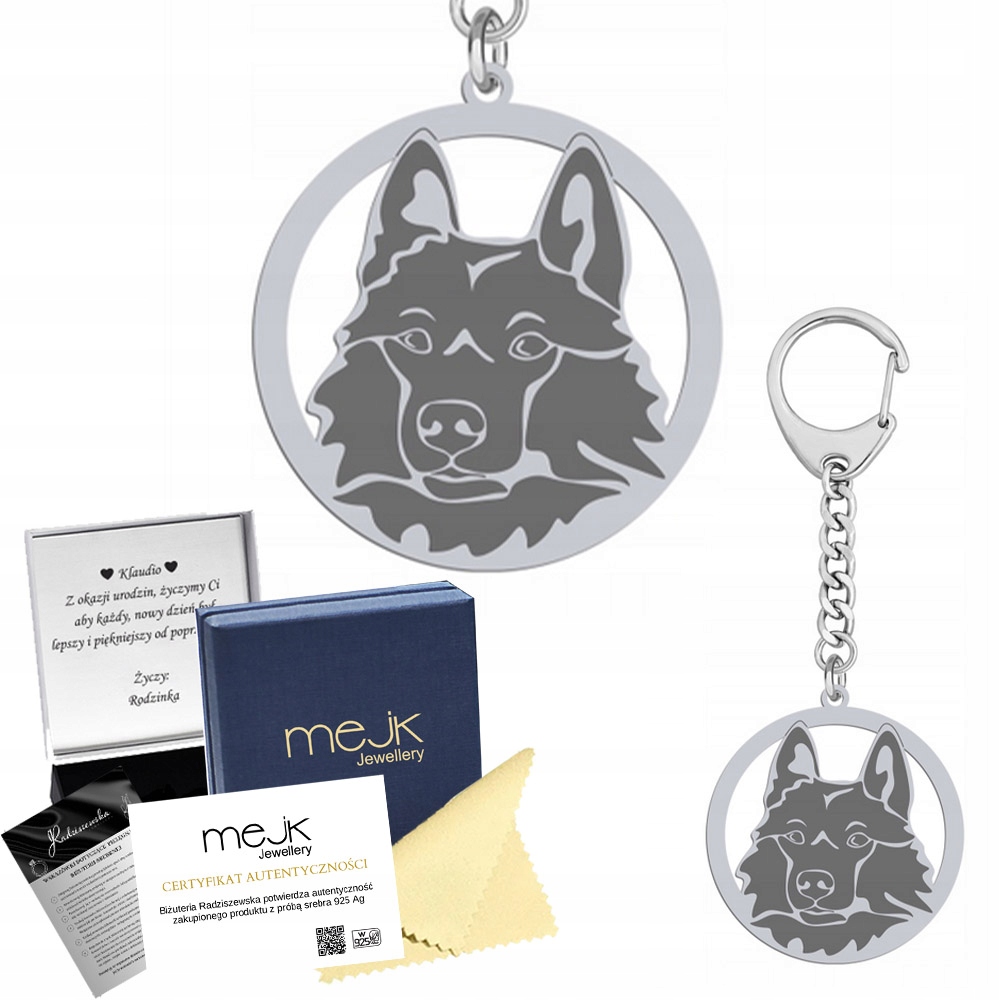 Přívěsek Na Klíče na klíče Stříbrný Rusko-evropský 925 Dárek Gravírování