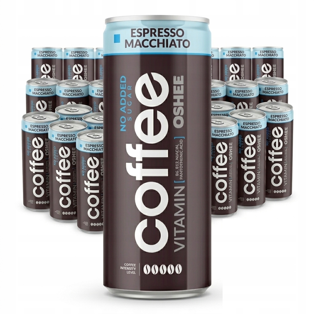 24x Kávový nápoj Oshee Vitamin Coffee Espresso Macchiato vitamíny 250 ml