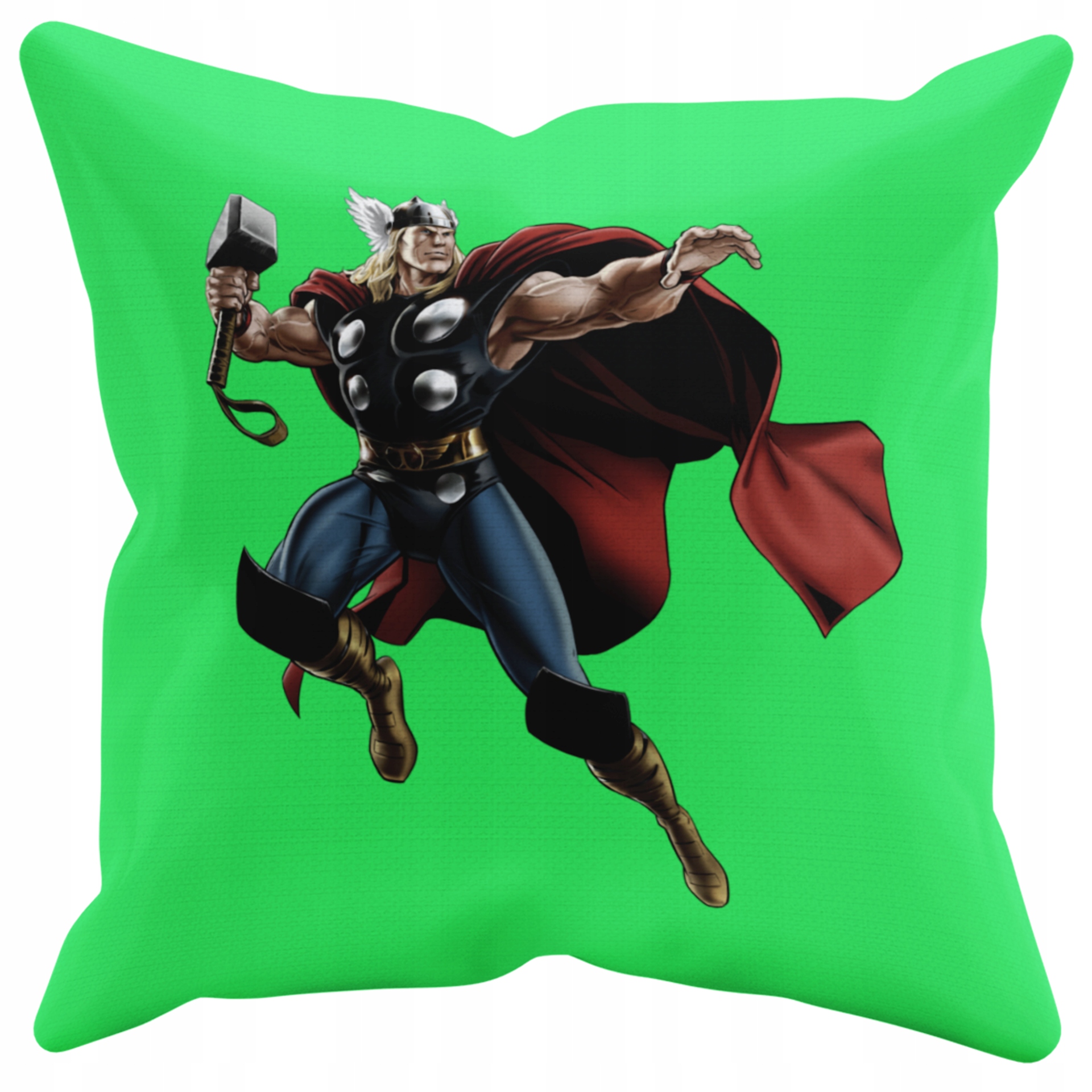 POSZEWKA NA PODUSZKĘ JAŚKA DO PRZEDSZKOLA THOR + IMIĘ GRATIS Kolor dominujący odcienie zieleni