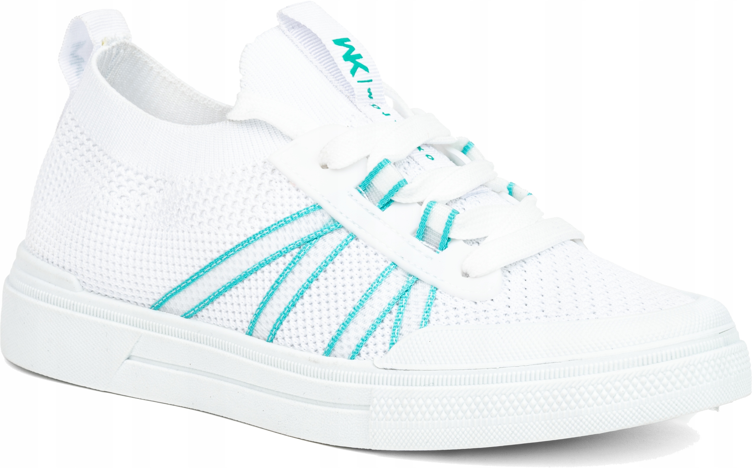 Tenisky bílo modré vč. Kůže síťovina měkké lehké Wojtyłko 39